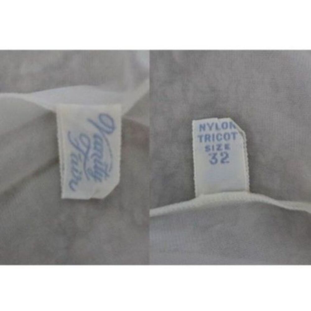 VTG 60s Vanity Fair Sheer Nylon Tricot Robe High Ruffle Collar Peignoir Dollette - Picture 10 of 10